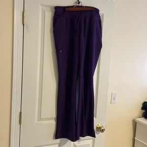 Excellent used condition barco one size medium purple scrub pants